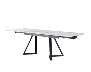 Wholesale High <strong>Gloss</strong> Marble <strong>Dinning</strong> Room Set Italian Daining Large Luxury <strong>White</strong> Wedding Extendable Dining Chairs and <strong>Tables</strong> - Product Image 1
