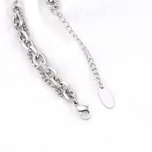 Star Shape <b>Titanium</b> Steel <b>Chain</b> Bracelet With Rhinestone Inlay Unisex Fashion Jewelry - Product Image 3