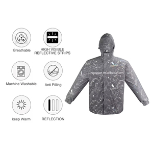 Nhà Máy Bán Hàng Trực Tiếp Biểu Tượng Tùy Chỉnh Áo Gió Không Thấm Nước Ngoài Trời Phản Chiếu Làm Việc Áo Khoác An Toàn - Product Image 2