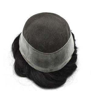 Hotsale Base Toupetje Mannen Natuurlijke Zwarte Simuleren Haarstukje Haar Vervangend Systeem Mannelijke 100% Menselijk Haar Pruik Homme Haar Prothese - Product Image 2