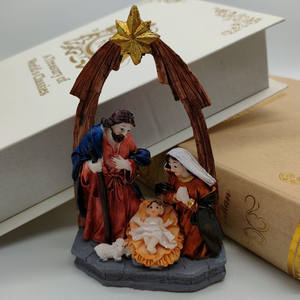 Crèche de Noël Witt, groupe de la Nativité de Jésus, Saint Père, Sainte Vierge, prière pour la paix, ornement, scène religieuse - Product Image 3