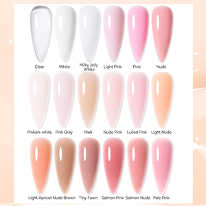 ยูอาร์ ซูการ์ เจลต่อเล็บสีชมพู 15 มล. เจลแข็งปรับระดับได้เอง ปราศจากสาร TPO และ HEMA สำหรับต่อเล็บแบบหนา OEM - Product Image 2