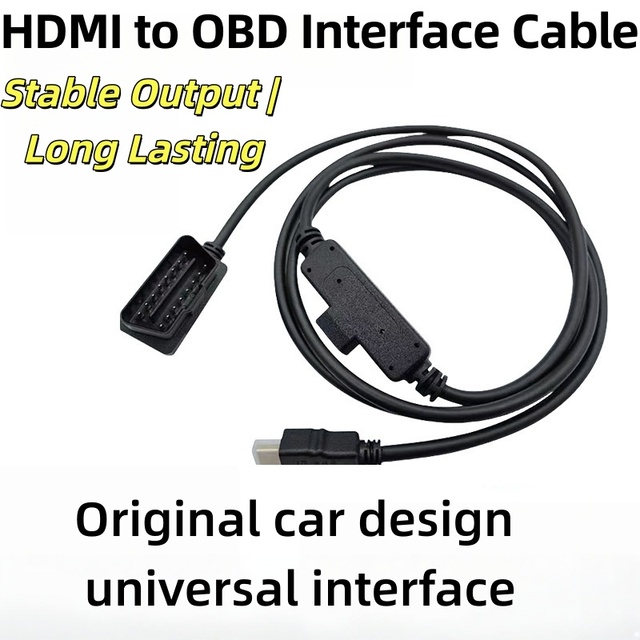 H00008000 HDMI to OBDII Adapter Cable, Compatible with CS2 CTS2 CTS3, Automotive Grade Wire, Plug and Play