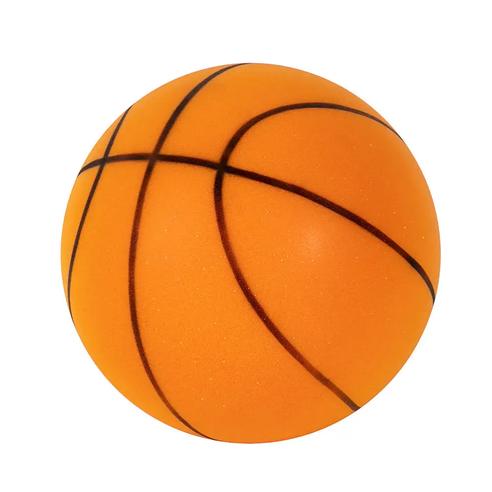 ขายส่งลูกบอลโฟมpu 24ซม.ลูกบาสเก็ตบอลยืดหยุ่นเงียบในร่มเงียบของเล่นฝึกซ้อมลูกบอล