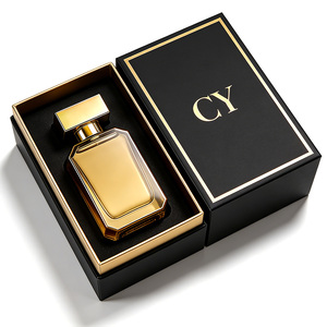 Botellas de Perfume de Vidrio Vacías Rectangulares Doradas de Lujo Personalizadas de 30 ml, 50 ml y 100 ml con Caja de Empaque - Product Image 1