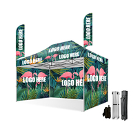 Tente pliable de qualité supérieure, classique, stable, 4x6, imperméable, avec logo personnalisé imprimé, spacieuse, facile d'entretien, fonctionnelle, pour l'extérieur