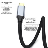 Cable Adaptador USB C a HDMI 4K 60Hz con Trenzado Reforzado para Video y Audio, Compatible con Macbook Pro, Samsung y Google