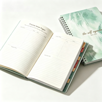 Carnet de notes personnalisé à spirale thermique, couverture rigide, A3/A4, planificateur quotidien et hebdomadaire avec boîte, 2027 2026