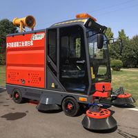 Grande balayeuse industrielle autoportée électrique pour le nettoyage des sols, idéale pour les parcs municipaux, les places publiques et les zones de service routières