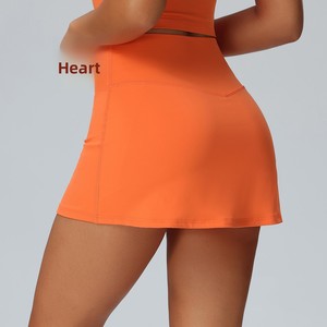Falda Deportiva Lulu Sólida y Transpirable con Bolsillos para Mujer, Forrada, Antiexposición, Pantalones Cortos Deportivos Casuales de Dos Piezas, Culottes de Yoga - Product Image 2
