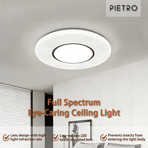 Wholesale Modern White No Flicker Living Room Acrylic Ceiling Lamp Office Corridor PP 30W Round Square Bedroom Led Ceiling <b>Light</b> - Product Image 1
