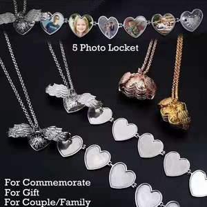 Collana Personalizzata alla Moda con Ciondolo <span class=keywords><strong>Portafoto</strong></span> Multistrato Placcato Oro, <span class=keywords><strong>Medaglione</strong></span> per Ricordi a Forma di Ape - Product Image 2