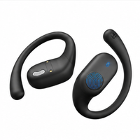 Earbud Nirkabel Open Ear untuk Olahraga 5.3 dengan Layar Digital Pintar, 20 Jam Waktu Putar, Tahan Air IP54, Ringan