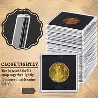 Porte-monnaie pour pièces de monnaie en argent, 2 x 2 porte-monnaie pour demi-dollars, capsules à clips, étui en plastique pour pièces de monnaie, fournitures de collection, dollar