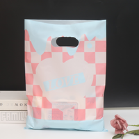 Vente directe du fabricant Sacs d'atelier en plastique découpé à l'emporte-pièce Sacs d'emballage en PE Sérigraphie avec logo personnalisé pour accessoires de mode