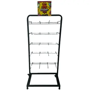 Floor-standing Metal Wire Rack for Gummy Candy Snack Retail Display for Trade Show