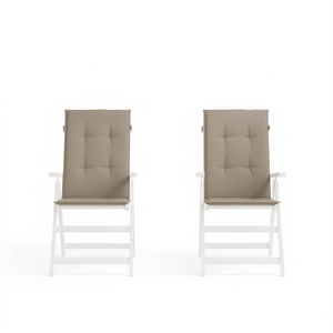 Coussins de chaise haute de jardin taupe 47,2x19,7x1,2 cm, ensemble de coussins en tissu d'extérieur amovibles et lavables - Product Image 1