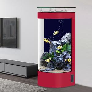 Acquario Semicircolare Ecologico per Pesci Rossi, Piccolo Acquario in Vetro da Terra per Casa, Vasca per Pesci di Medie Dimensioni - Product Image 6