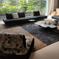 Sofá Modular de Lujo Italiano, Sofá de Cuero Reclinable en Forma de L, Juego de Sofás para Sala de Estar, Diseño Moderno, Modelo Italiano