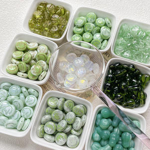 Czech Green Colored <b>Glass</b> With Gold <b>Beads</b> DIY Handmade Jewelry <b>Bracelet</b> Necklace <b>Bead</b> Accessories Material - Product Image 5