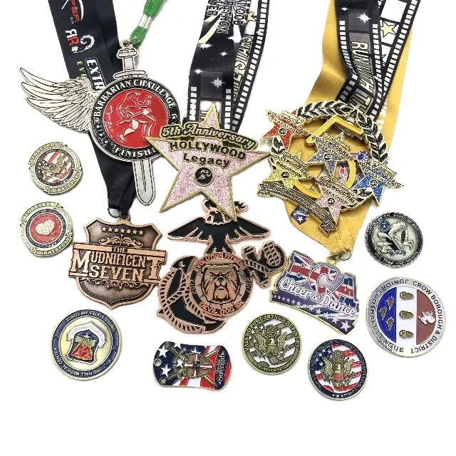 Hızlı tasarım maraton koşu futbol futbol yarış özel logo spor metal ödül madalya ile şerit