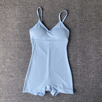 2020 sans couture vêtements de sport Sexy réglable bandoulière entraînement Fitness court sans couture body pour les femmes