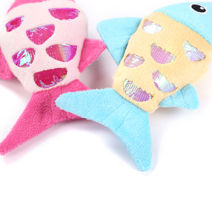 Eco-friendly Stuffed <b>Cat</b> Toys PP Cotton <b>Plush</b> Material Fish <b>Cat</b> Toys for Indoor <b>Cats</b> - Product Image 4