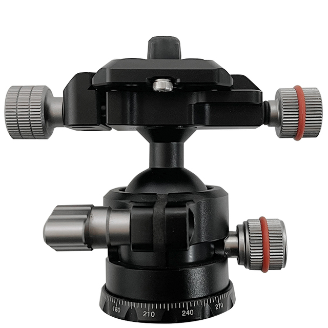 CNC Aluminium Alloy Metal Low Profile Tripod Ball Head Stability Panoramic Tripod With 1/4 Inch Arca QR Plate for DSLR Cameras