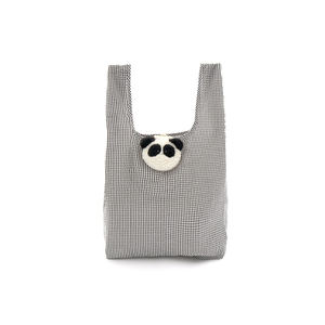 Elegante bolsa de compras de poliéster ligera Diseño plegable de gran capacidad con imagen de dibujos animados Portador de comestibles portátil - Product Image 6