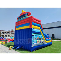 Vente en gros usine : Toboggan gonflable à thème chien de dessin animé, Château gonflable en PVC de qualité commerciale avec toboggan sec pour la location de fêtes d'enfants