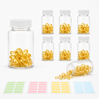 Bouteille de 250 ml en PET durable à large ouverture pour capsules de vitamines, conteneur pour emballage de produits nutraceutiques