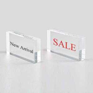 Modern Acrylic Transparent Sign Display Stand with Customizable Color & Size for & Easy Installation for Garment Decoration - Product Image 2