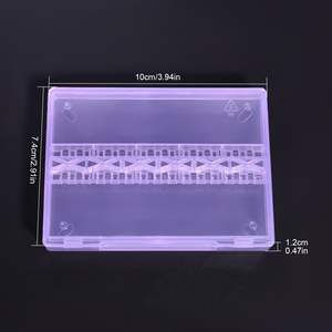 KADS <b>Nail</b> Bit Holder Storage Box 14 Slots Transparent PP <b>Nail</b> Drill Bit Display Organizer <b>Case</b> for Manicure Salon Tool - Product Image 2