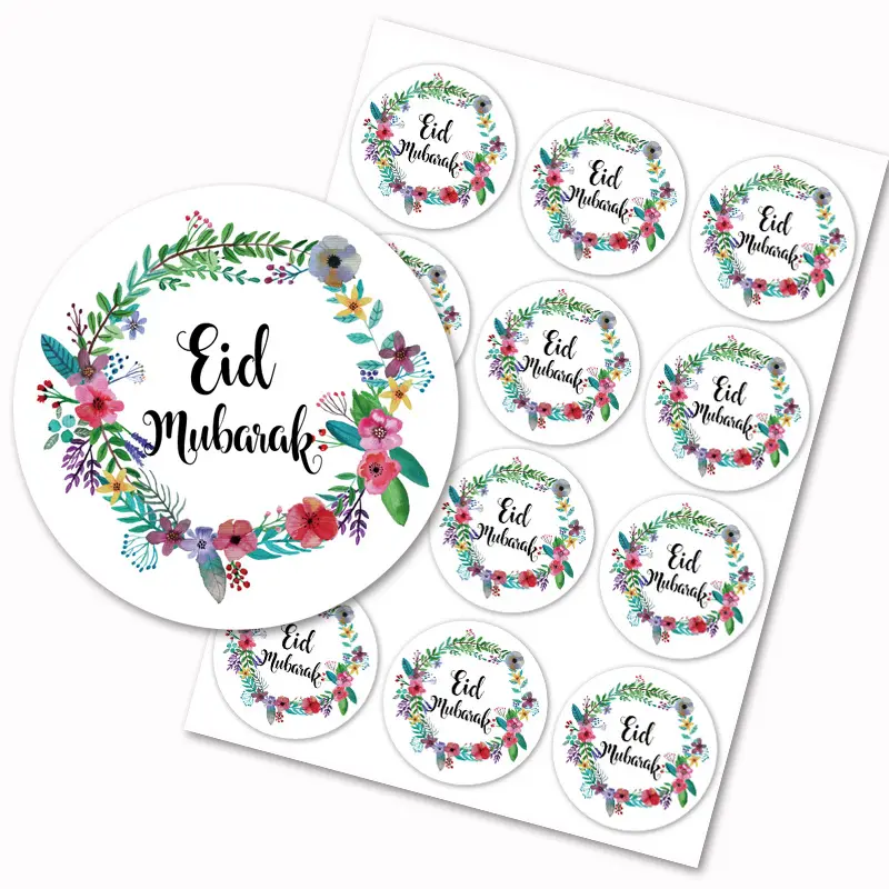 Tùy Chỉnh Sticker Hồi Giáo Hồi Giáo Trang Trí Nguồn Cung Cấp Nhãn Trang Trí Eid Mubarak Giấy Sticker Trang Trí Quà Tặng Nhãn Con Dấu Sticker