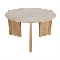 Table basse moderne en marbre et bois de manguier, écologique, légère, faite à la main, assemblage facile, modèle Verona, meubles pour salon