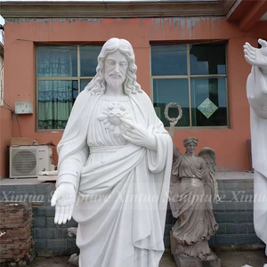High Quality Marble Outdoor Garden Life Size Catholic Scared Heart Jesus Christ <b>Statues</b> Catholic Catholic <b>Statues</b> Catholi - Product Image 3