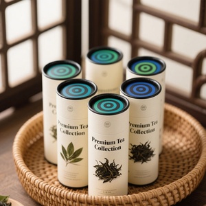 Custom High-End Eco-Friendly Kraft Paper Slotted <b>Box</b> Cylinder Shape Gift <b>Box</b> for Coffee Tea Packaging with Recycled Materials - Product Image 3