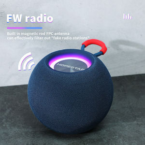 ลำโพงไร้สายแบบพกพา ผ้าหุ้มทรงกลม ไฟ RGB รองรับ TWS FM หลายโหมด ชาร์จซ้ำได้ ใช้งานกลางแจ้ง อุปกรณ์เสียงสำหรับการเดินทาง - Product Image 5