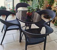 Chaises de jardin contemporaines en PVC pour l'extérieur, idéales pour la maison, le bureau et les appartements