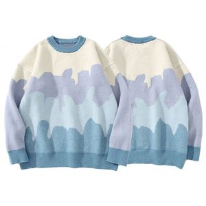 Suéter de Lujo Personalizado para Hombre, Nuevo Diseño Urbano con Colores Contrastantes, Cuello Redondo para Invierno, con Logotipo Propio - Product Image 3