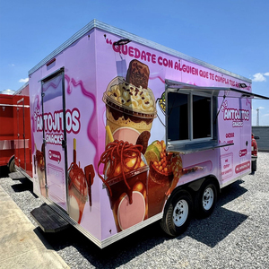 Customizable New Mobile BBQ Food Cart Trailer Hot Dog Italian Gelato Food Truck Fiberglass for Fast Food Chips Ice Cream - Product Image 3