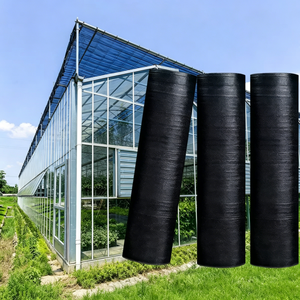 Telo Ombreggiante Rettangolare in HDPE Tessuto a Maglia, Nero, 90gsm, Resistente ai Raggi UV, per Esterni, Agricoltura e Fragole - Product Image 1
