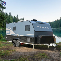 CAMPTRL Caravane Teardrop de Luxe Personnalisée et Abordable avec Panneaux Solaires et Mobilier pour Voyages Tout-Terrain