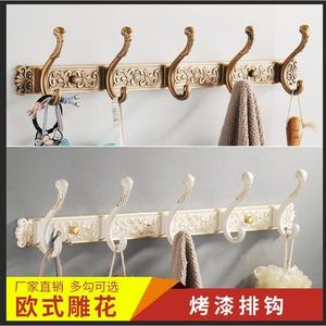 Alloy Wall <b>Hooks</b> Rectangle Shape Cast Iron Wall Mounted <b>Coat</b> Rack For Bathroom Kitchen Door Back Use - Product Image 5