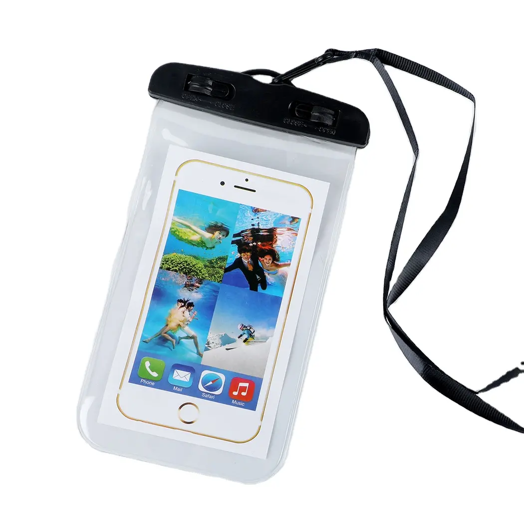Trong suốt không thấm nước bơi Túi điện thoại phổ di động trong suốt không thấm nước túi kín trôi bãi biển dưới nước bơi