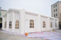 Grande tente de mariage gonflable blanche en plein air, tente de sport, de fête, auvent, chapiteau