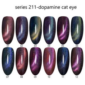 Nuevo Gel de Uñas Ojo de Gato Camaleón, 12 Piezas, Gel Magnético con Brillo Galáctico, Gel UV Removible para Tiendas de Suministros de Uñas - Product Image 6