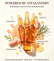 Ampoule liquide raffermissante et hydratante pour le soin de la peau du visage, à base de Centella, vitamine C, hyaluronate de sodium et astaxanthine, marque privée OEM/ODM