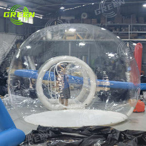 Tienda inflable de burbujas de PVC transparente verde, diseño de cúpula de <span class=keywords><strong>Casa</strong></span> emergente para niños para atracciones y <span class=keywords><strong>alquiler</strong></span> de parque de <span class=keywords><strong>piscina</strong></span> - Product Image 3