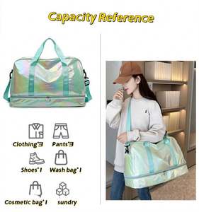 Sac de voyage de grande capacité pour week-end, voyage d'une nuit, sport, gym, sac de sport imperméable à bandoulière, sac de voyage de sport, sac de gym - Product Image 3